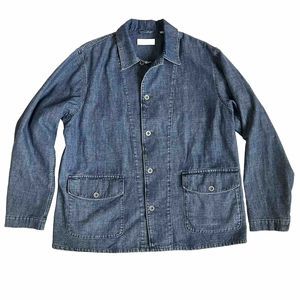 Buck Mason Mens Denim Chore Jacket Size XL Blue